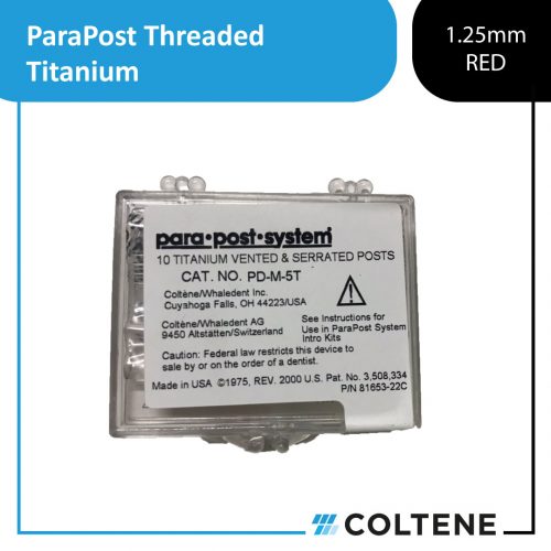 10 ParaPost Threaded Titanium, 1.25mm RED