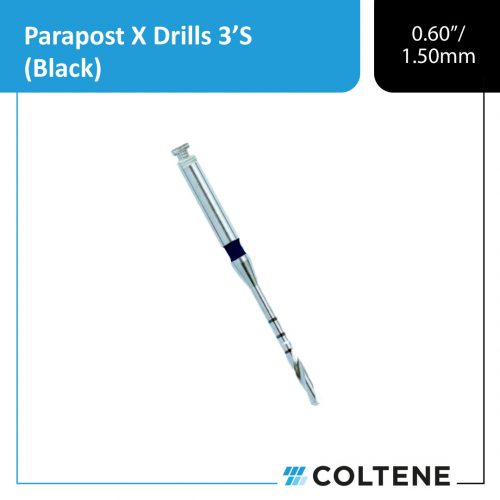 3 ParaPostX Drills (.060" / 1.50mm) Black Size 6