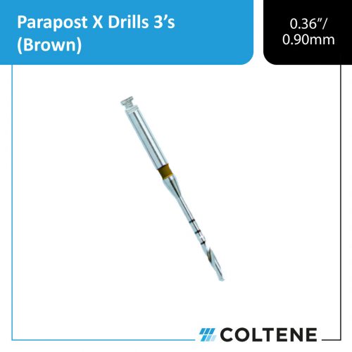 3 ParaPostX Drills (.036" / 0.90mm) Brown Size 3