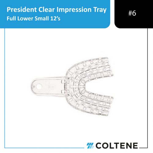 PRESIDENT imp.tray lower full arch small 12's #6