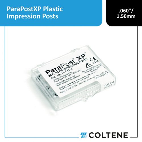 20 ParaPostXP Plastic Impression Posts (.060" / 1.50mm) Black Size 6