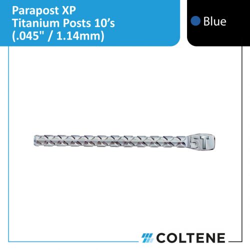 10 ParaPostXP Titanium Posts (.045" / 1.14mm) Blue Size #4.5