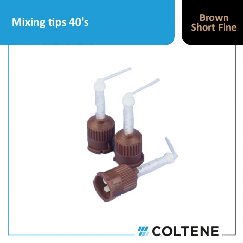 Mixing tips 40's - brown short fine