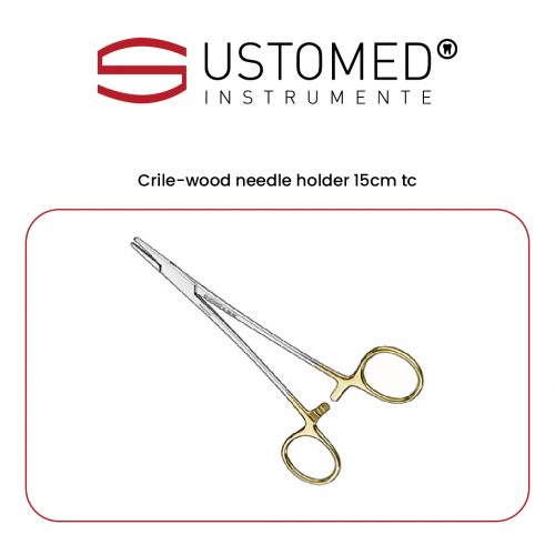 Crile-wood needle holder 15cm tc