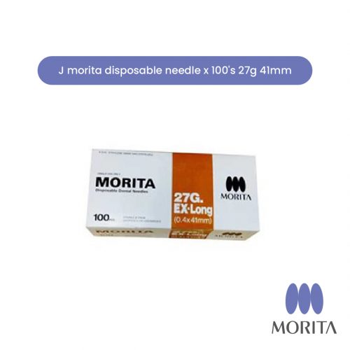 J morita disposable needle x 100's 27g 41mm