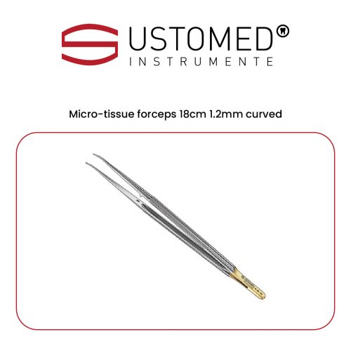 Micro-tissue forceps 18cm 1.2mm curved