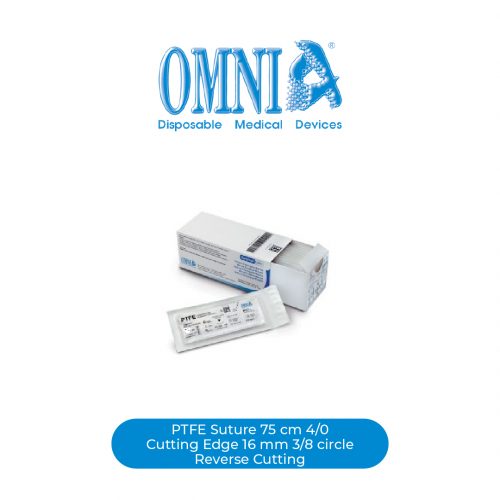 PTFE Suture 75 cm 4/0 Cutting Edge 16 mm 3/8 circle Reverse Cutting