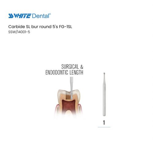 Carbide SL bur round 5's FG-1SL