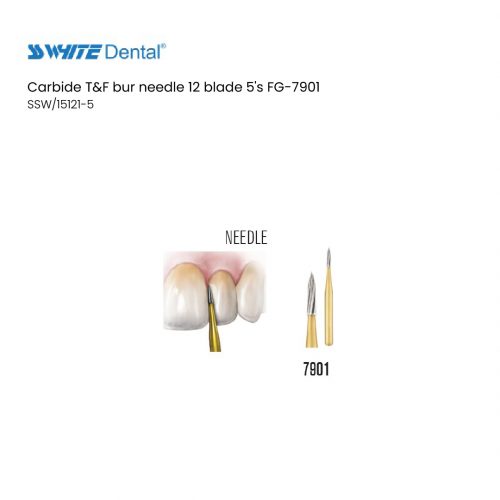 Carbide T&F bur needle 12 blade 5's FG-7901