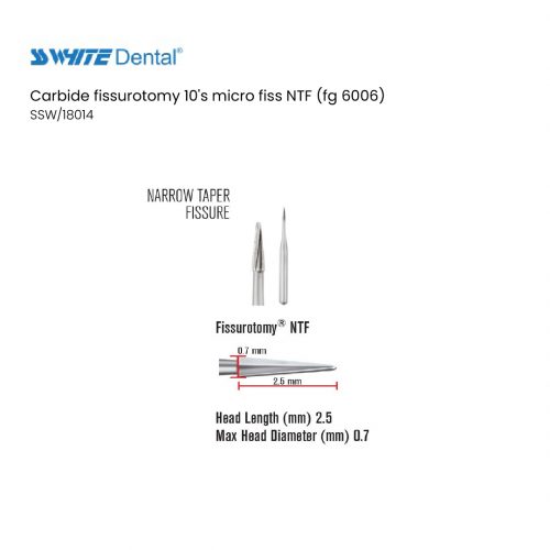 Carbide fissurotomy 10's micro fiss NTF (fg 6006)