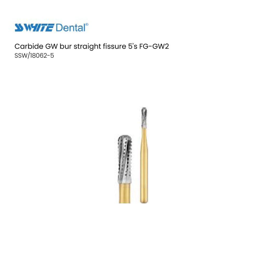 Carbide GW bur straight fissure 5's FGGW2 SA Dental
