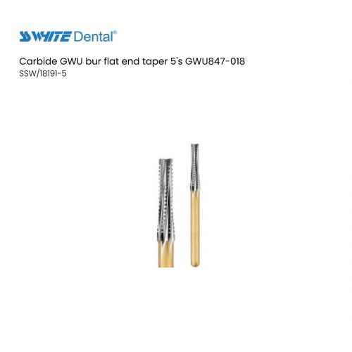 Carbide GWU bur flat end taper 5's GWU847-018