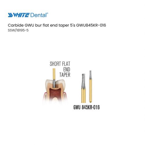 Carbide GWU bur flat end taper 5's GWU845KR-016