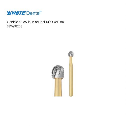 Carbide GW bur round 10's GW-8R