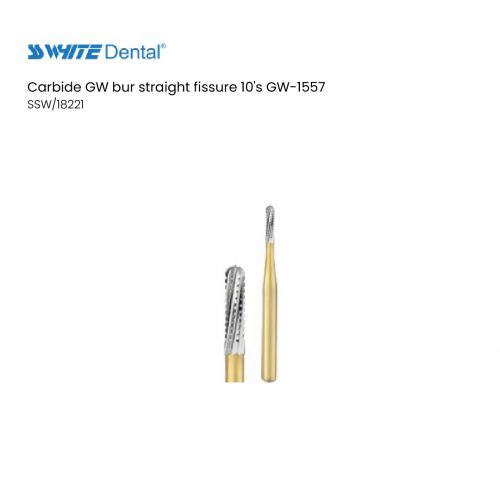 Carbide GW bur straight fissure 10's GW-1557
