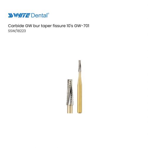 Carbide GW bur taper fissure 10's GW-701