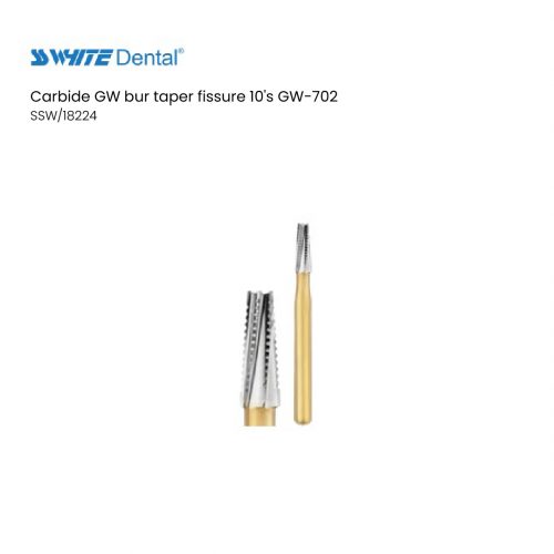 Carbide GW bur taper fissure 10's GW-702