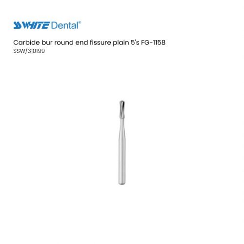Carbide bur round end fissure plain 5's FG-1158