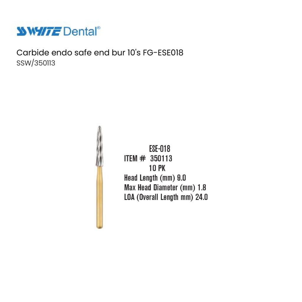 Carbide endo safe end bur 10's FGESE018 SA Dental