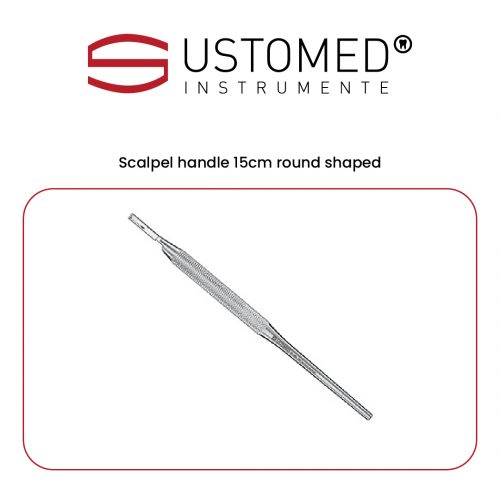 Scalpel handle 15cm round shaped